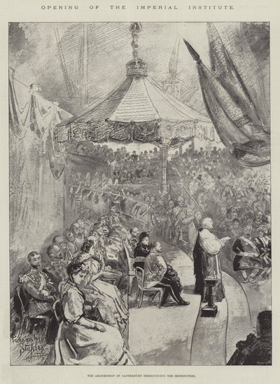 Opening of the Imperial Institute, the Archbishop of Canterbury pronouncing the Benediction by Robert Ponsonby Staples